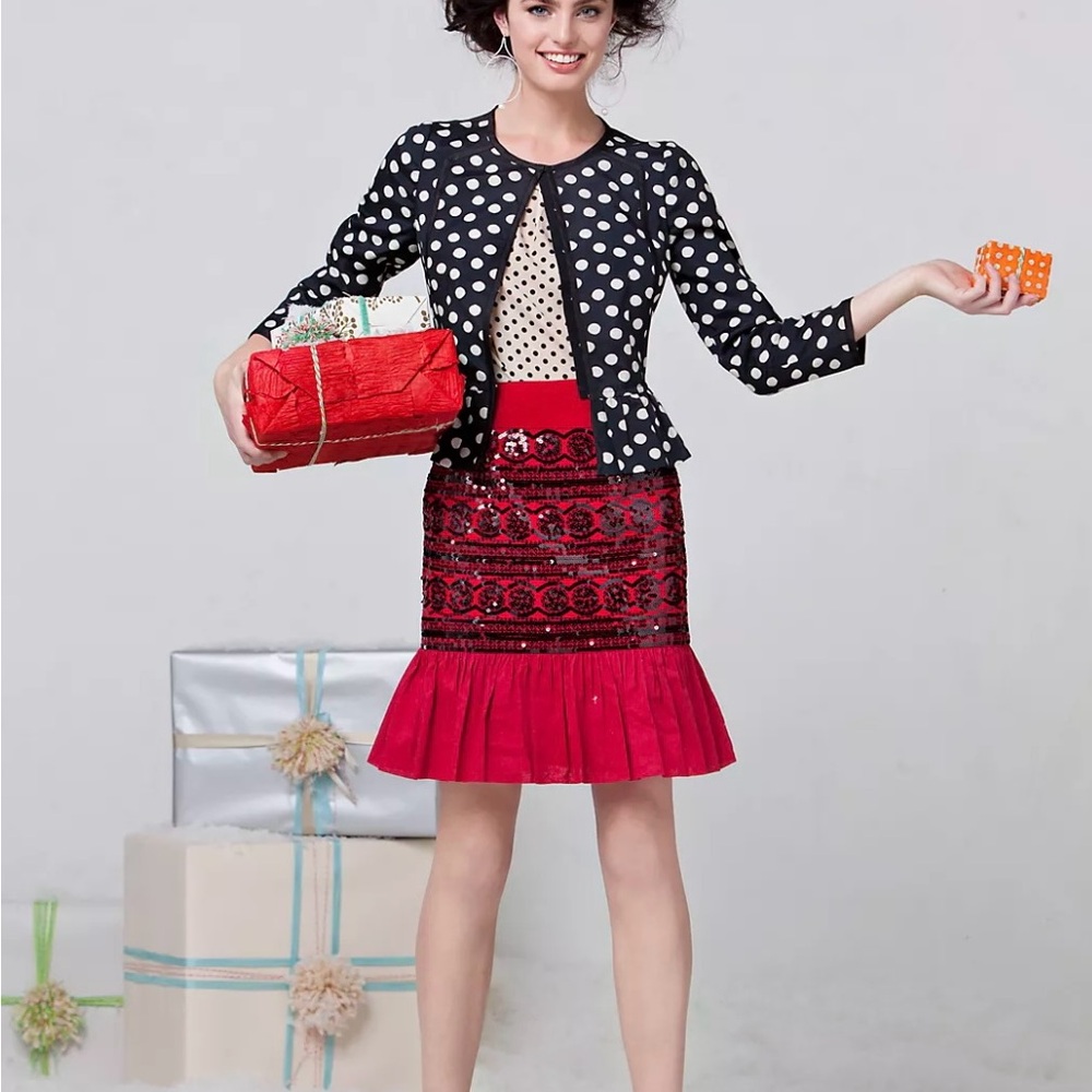 Anthropologie Sequined Suelta Skirt by Moulinette Soeurs size 6